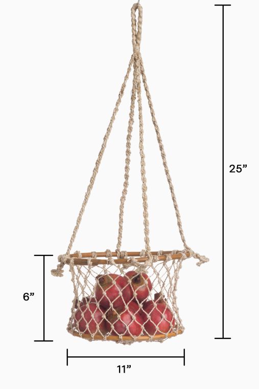 Prairie - Hanging Macrame Basket 