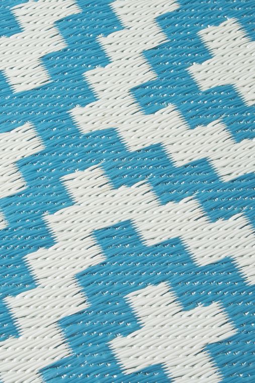 Aztec - Teal & White (9' x 12') Foldable Rug