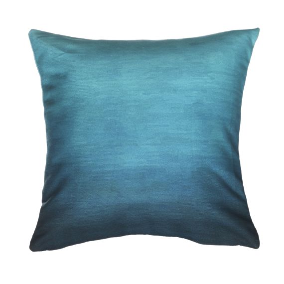 Big Sur - Teal Ombre Double Sided Indoor/Outdoor Pillow for Patio 