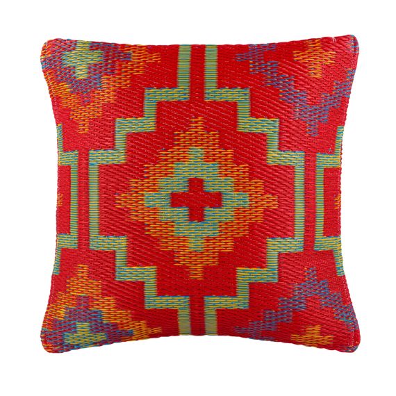 Lhasa - Orange & Violet Outdoor Accent Pillow