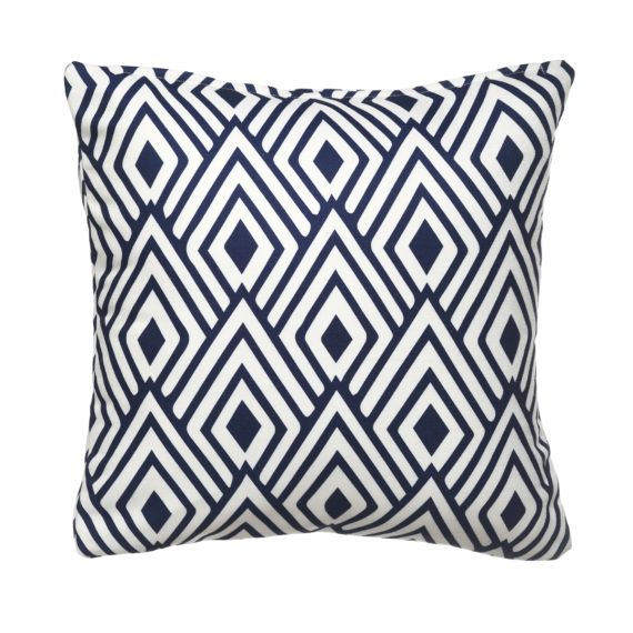 Nakano - Blue & White Modern Double Sided Indoor/Outdoor Pillow for Patio (20