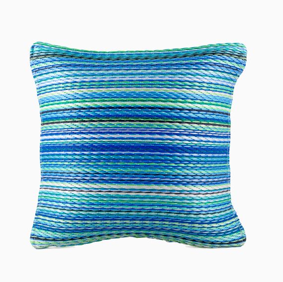 Cancun - Turquoise & Moss Green Outdoor Accent Pillow