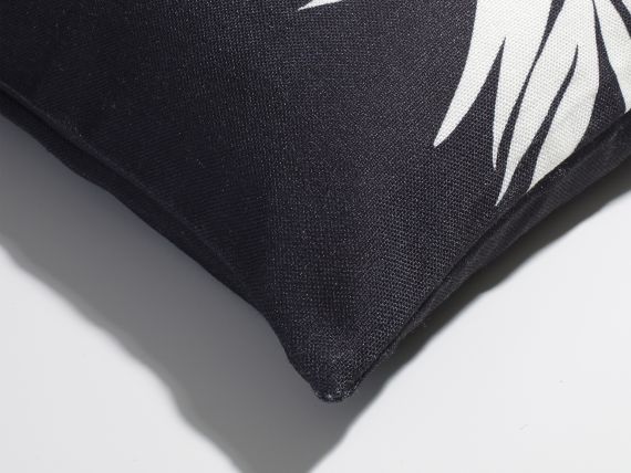 Majesty Palm Double Sided Indoor Outdoor Decorative Pillow - Black & White (20