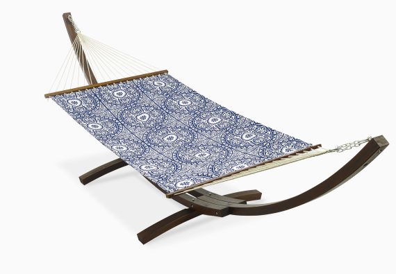 Spanish Tile Farmhouse Recycled Polyester Hammock for Patio - (55