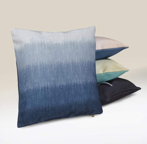Watercolor Gradient - Blue Grey Double Sided Indoor Outdoor Decorative Pillow  for Patio 