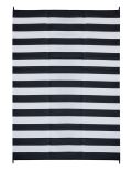 Brittany Stripe - Black & White Foldable Rug with Anchors