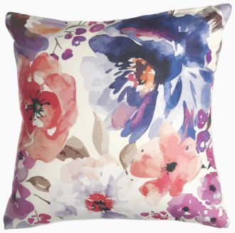 Watercolor Garden - Multi Floral Stain Resistant Indoor/Outdoor Pillow for Patio (20" x 20") FINAL SALE
