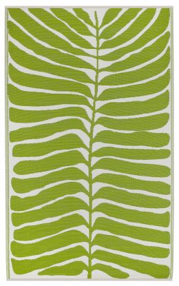 Hilo - Green Tropical Leaf Outdoor Rug for Patio 