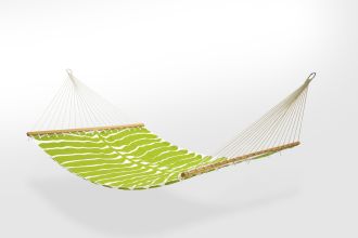 Hilo - Green Tropical Leaf Recycled Polyester Hammock for Patio - (55" x 82")