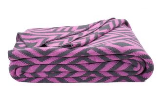 Nakano - Pink & Gray Reversible Cotton Throw Blanket 50" x 70" FINAL SALE