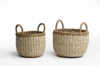 Dakoro - Ivory Storage Basket Set with Handle