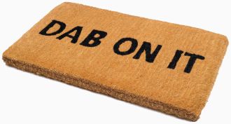 DAB ON IT Doormat (18" x 30" Thick) Handwoven, Durable FINAL SALE