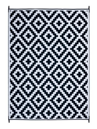 Aztec - Black & White (9' x 12') Foldable