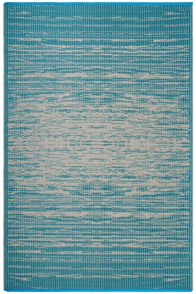 Brooklyn - Teal Abstract Outdoor Rug for Patio