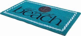 Life Is At The Beach Doormat (18" x 30" Non-Slip) Durable