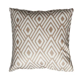 Nakano - Beige & White Modern Double Sided Indoor/Outdoor Pillow for Patio (20" x 20")