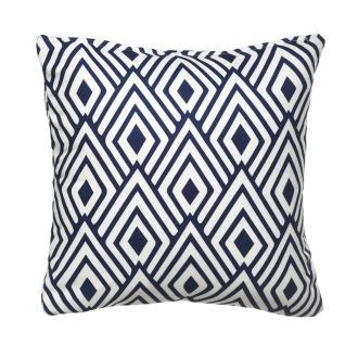 Nakano - Blue & White Modern Double Sided Indoor/Outdoor Pillow for Patio (20" x 20")