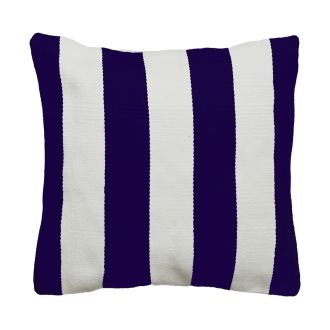 Nantucket - Blue & White Striped Stain Resistant Indoor/Outdoor Pillow for Patio (20" x 20")