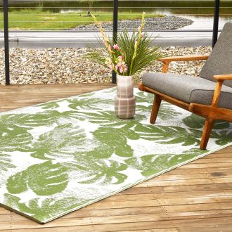 Panama - Green Tropical Outdoor Rug for Patio