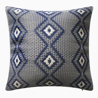 Rabat Outdoor Accent Pillow - Blue & Cream