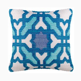 Seville - Multicolor Blue Outdoor Accent Pillow