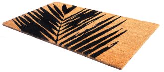 Summertime Palm Leaf Doormat (18" x 30" Non-Slip) Natural Rubber, Durable
