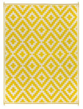 Aztec - Yellow & White Foldable Rug