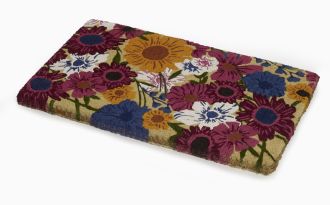 Bloom Doormat (18" x 30" Thick) Handwoven Durable