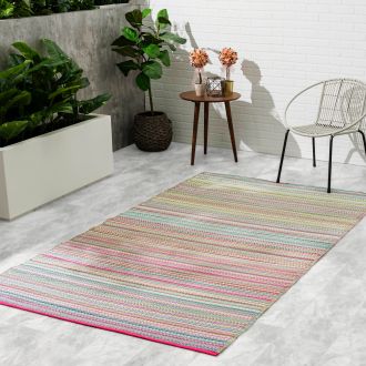 Cancun - Candy  Striped Outdoor Rug for Patio