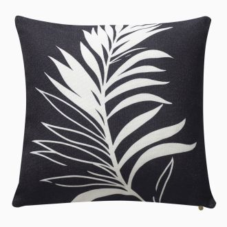 Majesty Palm Double Sided Indoor Outdoor Decorative Pillow - Black & White (20" x 20")