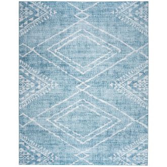 Ian Abstract - Blue - AB-CON-BL - ReaLife Machine Washable Rug