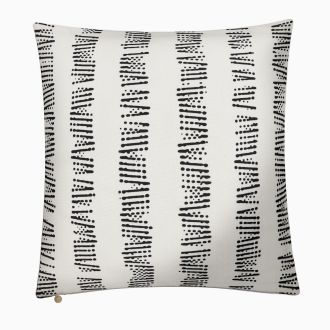 Basel - Black Abstract Modern Stain Resistant Indoor/Outdoor Pillow for Patio (20" x 20")